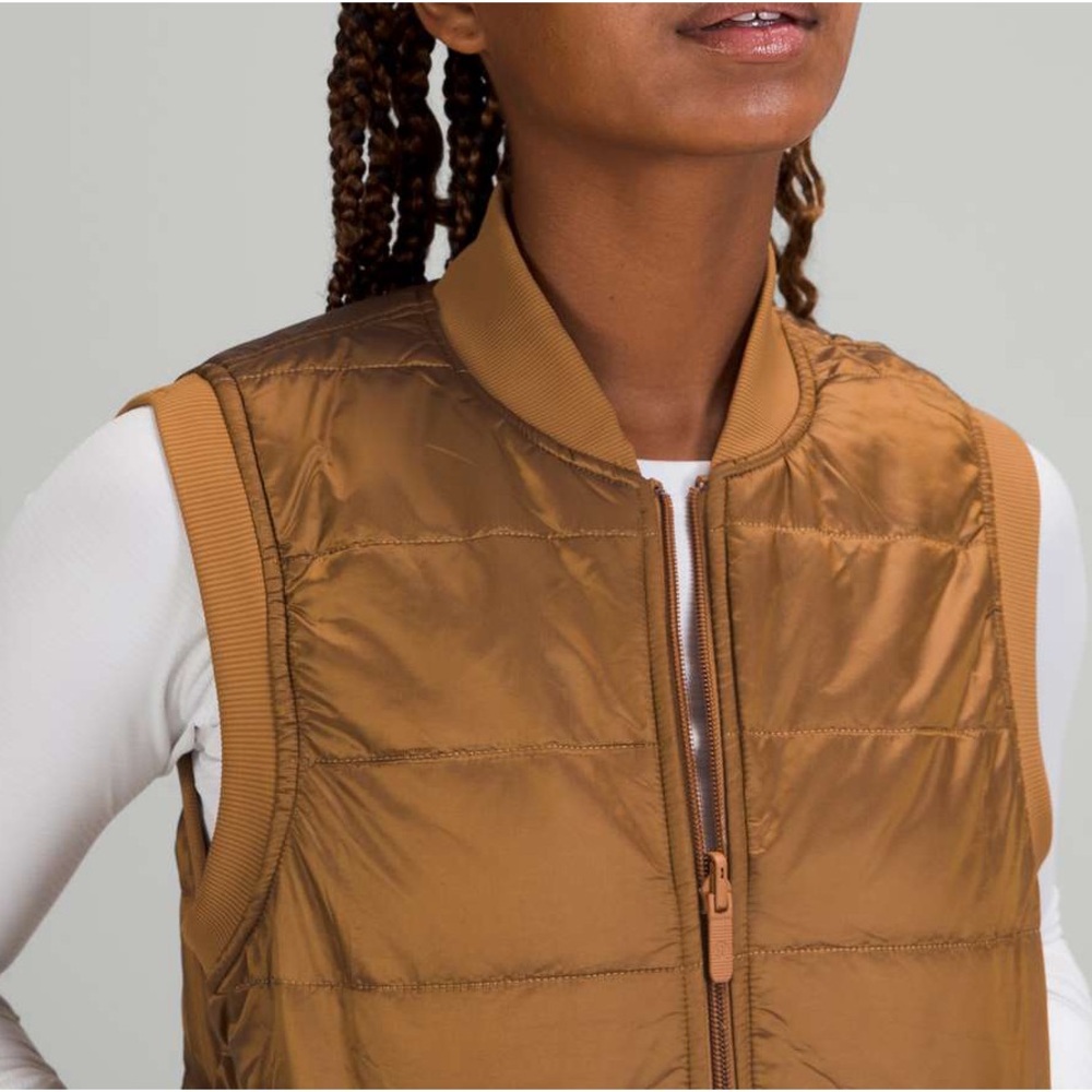 Lululemon Non-Stop Reversible Bomber Vest Bold Beige - Picture 2 of 9